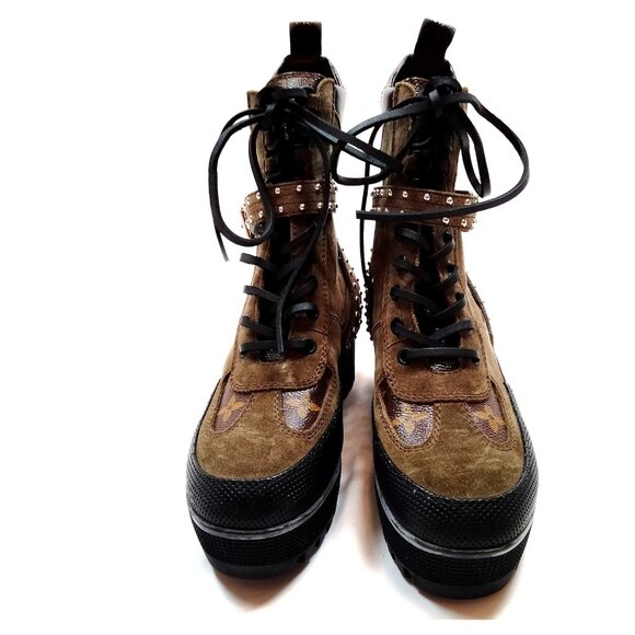 Louis Vuitton Boots Women Browns Suede 610-082325 - Picture 2 of 8